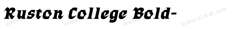Ruston College Bold字体转换